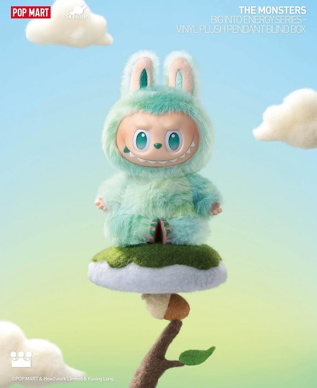 Labubu Big Into Energy Plush Blind Box Vinyl Figures - Gen 3 Collection (Pack of 1) – Includes 1 Fluffy Cute Monsters