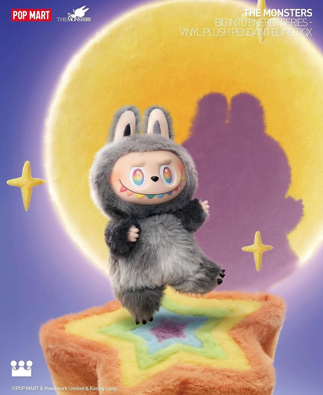 Labubu Big Into Energy Plush Blind Box Vinyl Figures - Gen 3 Collection (Pack of 1) – Includes 1 Fluffy Cute Monsters