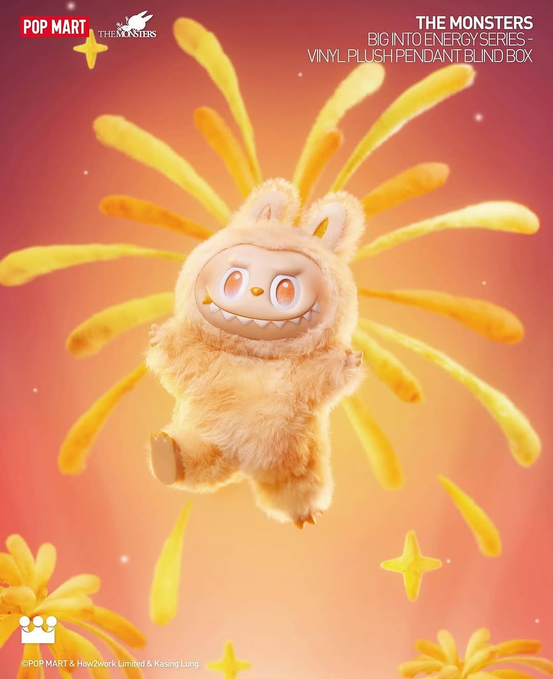 Labubu Big Into Energy Plush Blind Box Vinyl Figures - Gen 3 Collection (Pack of 1) – Includes 1 Fluffy Cute Monsters